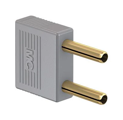 STAUBLI 24.0004-28 Banana Test Connector, Jack, 25 A, 60 VDC, Gold Plated Contacts, Grey - Image 2