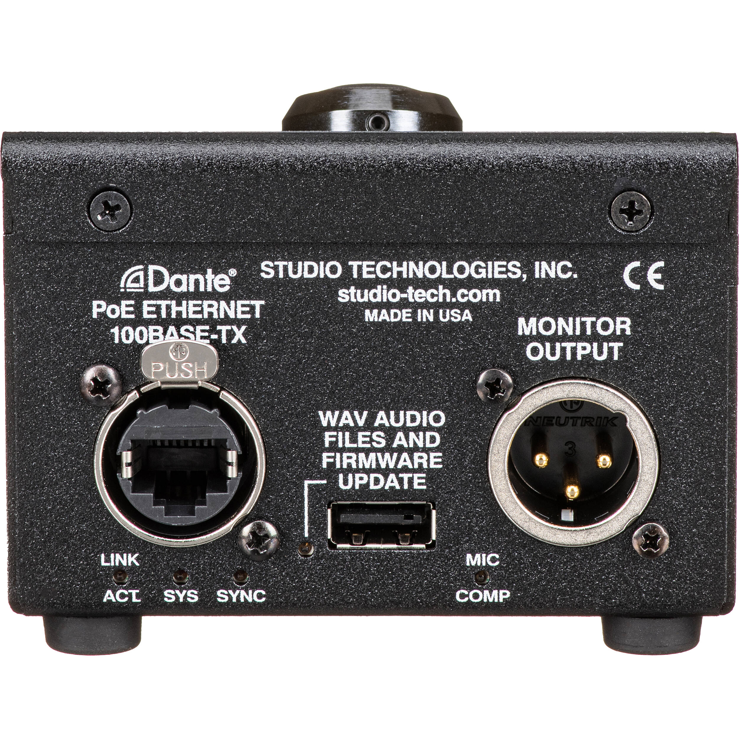 Studio Technologies Model 354A Dante Audio-Over-Ethernet Talk Station - Supports GME-3-12 Gooseneck Mic - Image 4