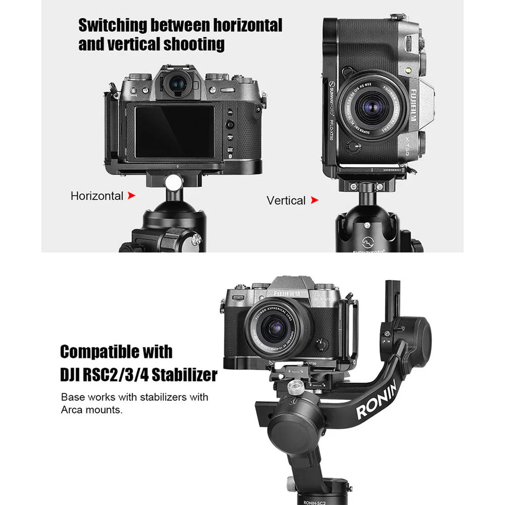 Sunwayfoto L-Bracket for FUJIFILM X-T50 - Image 6