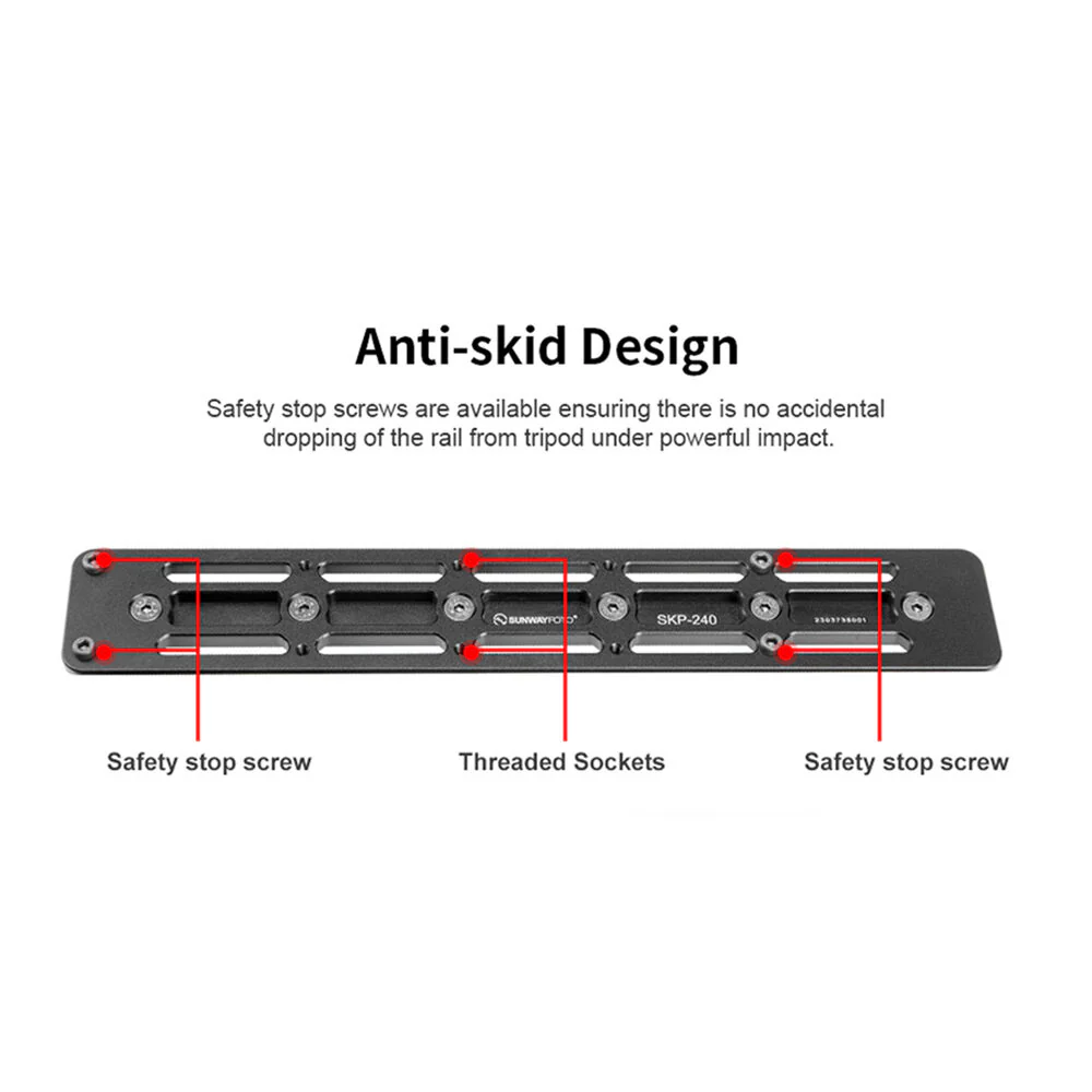 Sunwayfoto SKP-240 Keymod Rail Arca-Type Adapter Plate (9.4") - Image 4
