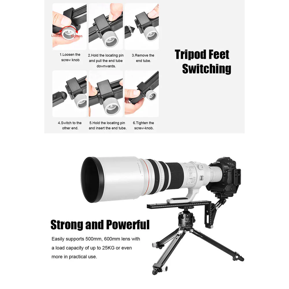 Sunwayfoto T1A21 Aluminum Tabletop Tripod - Image 2