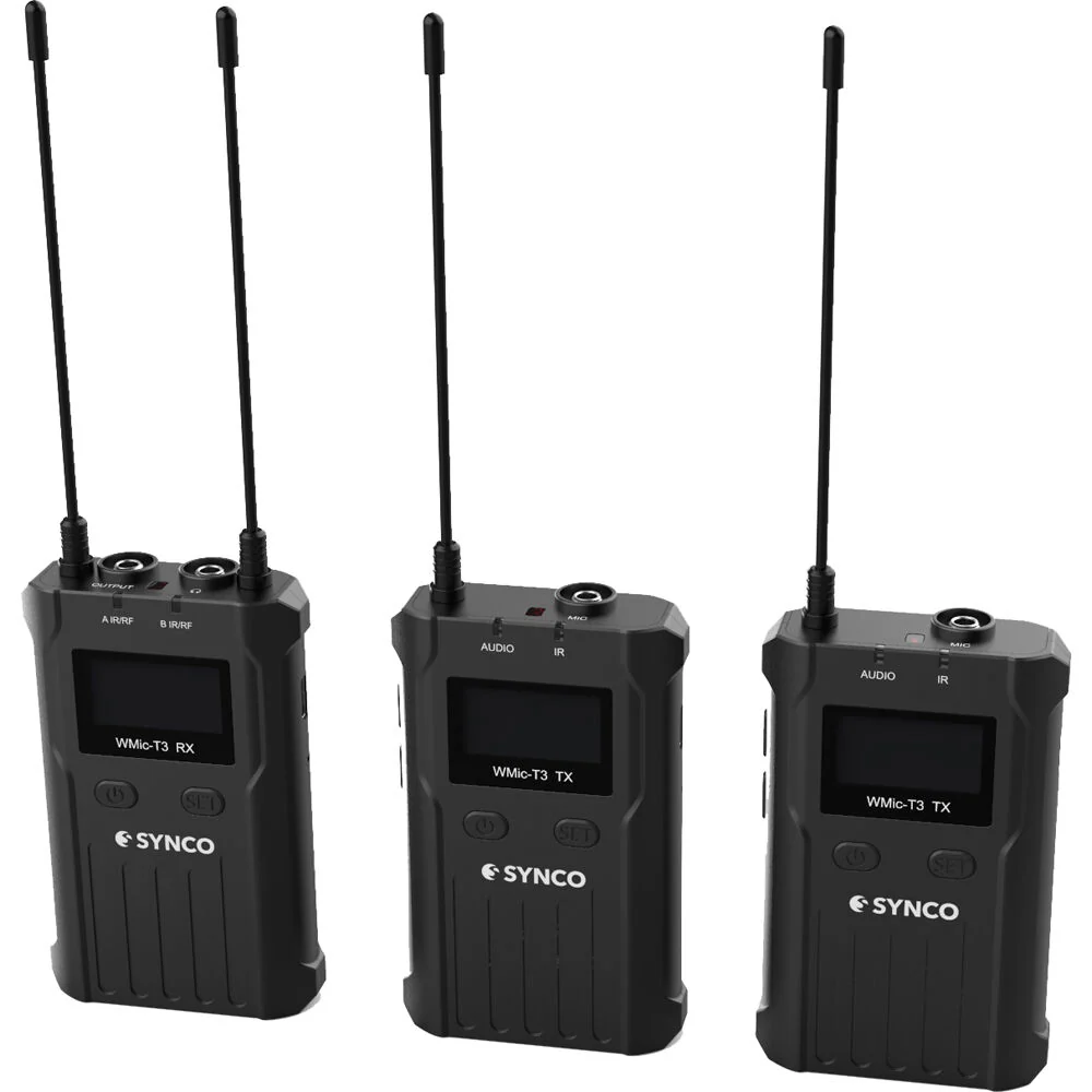Synco WMic-T3 2-Person Camera-Mount Wireless Lavalier Microphone System (UHF: 512 to 589 MHz) - Image 2