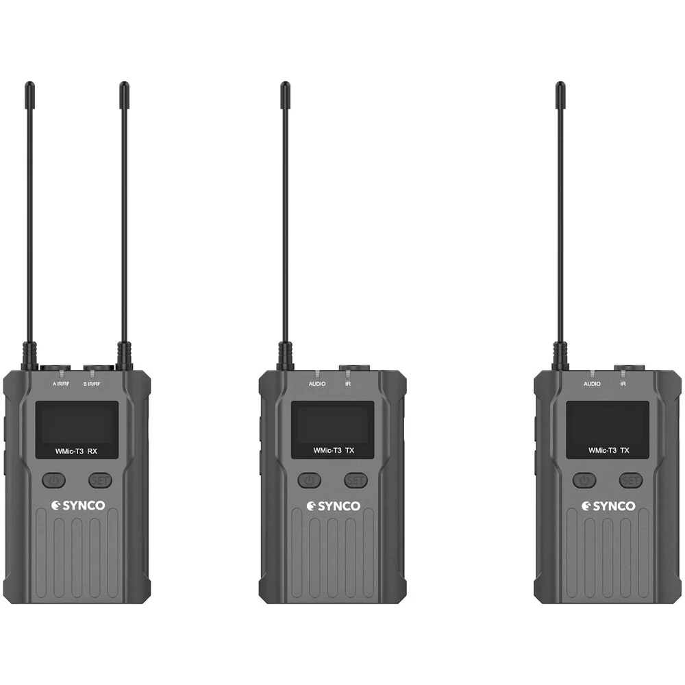 Synco WMic-T3 2-Person Camera-Mount Wireless Lavalier Microphone System (UHF: 512 to 589 MHz) - Image 3