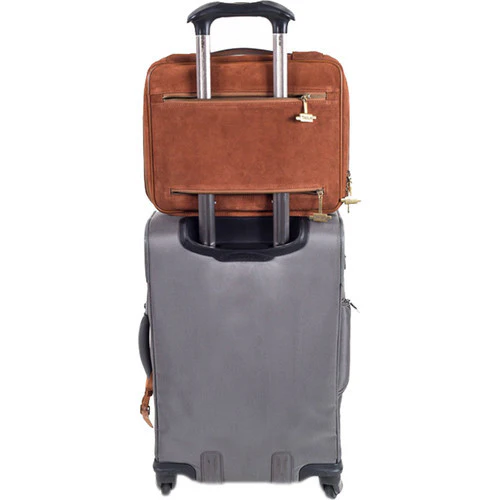 TaboLap Workstation Laptop Case for up to 13" Device (Suede Leather, Saddle Brown) - Image 12