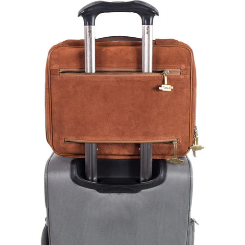 TaboLap Workstation Laptop Case for up to 13" Device (Suede Leather, Saddle Brown) - Image 13