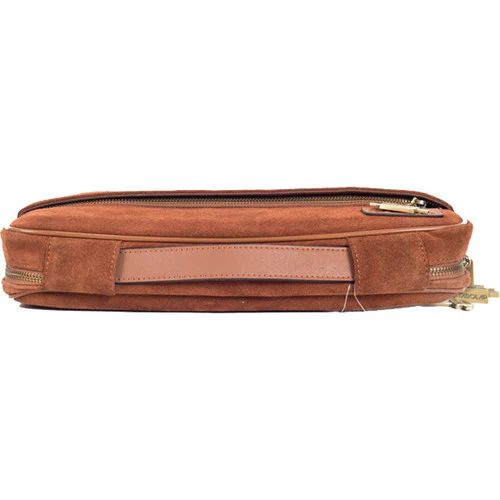 TaboLap Workstation Laptop Case for up to 13" Device (Suede Leather, Saddle Brown) - Image 4