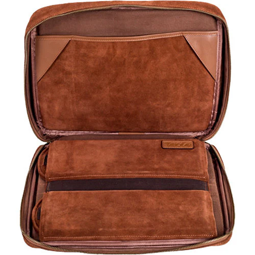 TaboLap Workstation Laptop Case for up to 13" Device (Suede Leather, Saddle Brown) - Image 6
