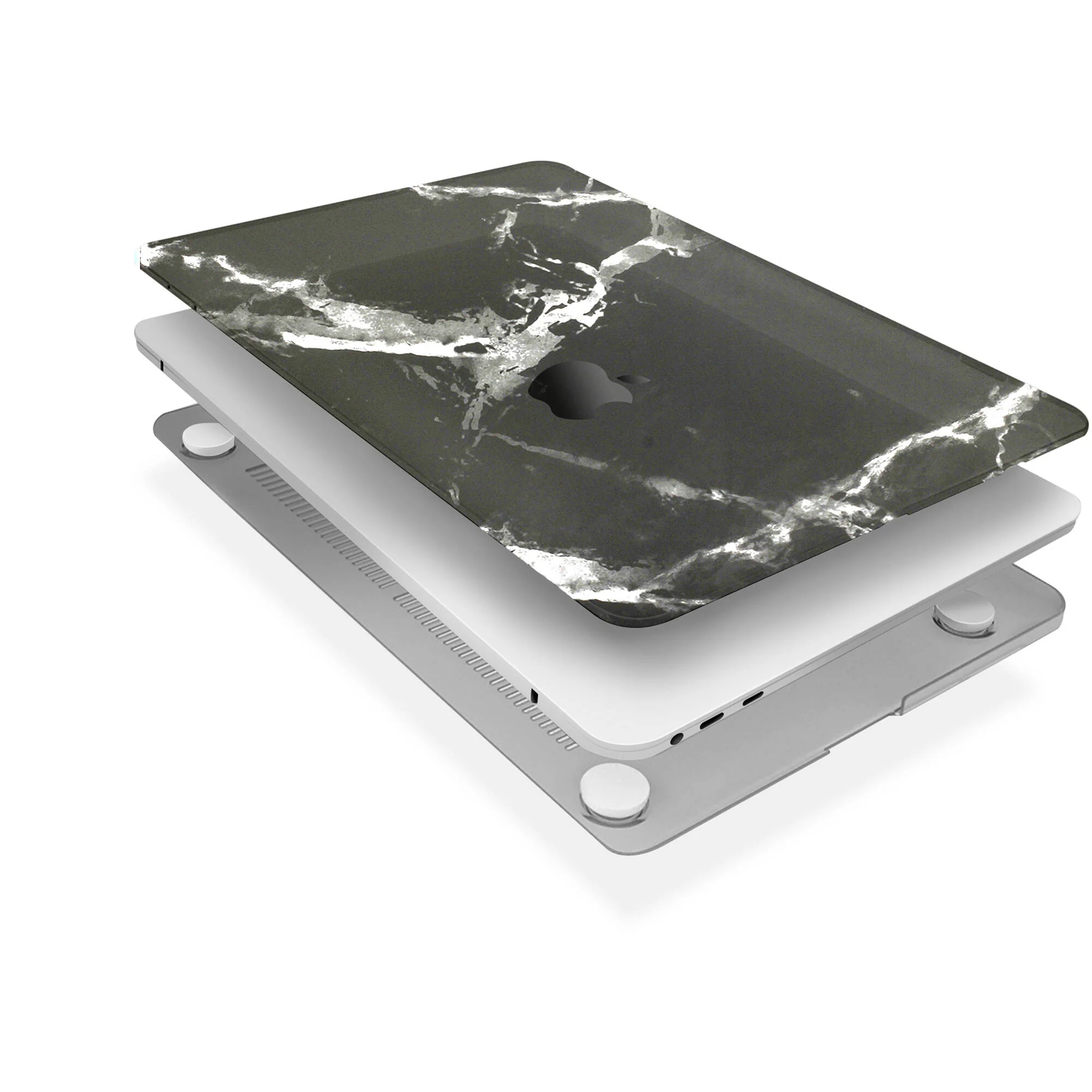 TechProtectus Hard-Shell Case with Keyboard Cover and Screen Protector for Apple 13" MacBook Pro M1/M2 (Black Marble) - Image 6