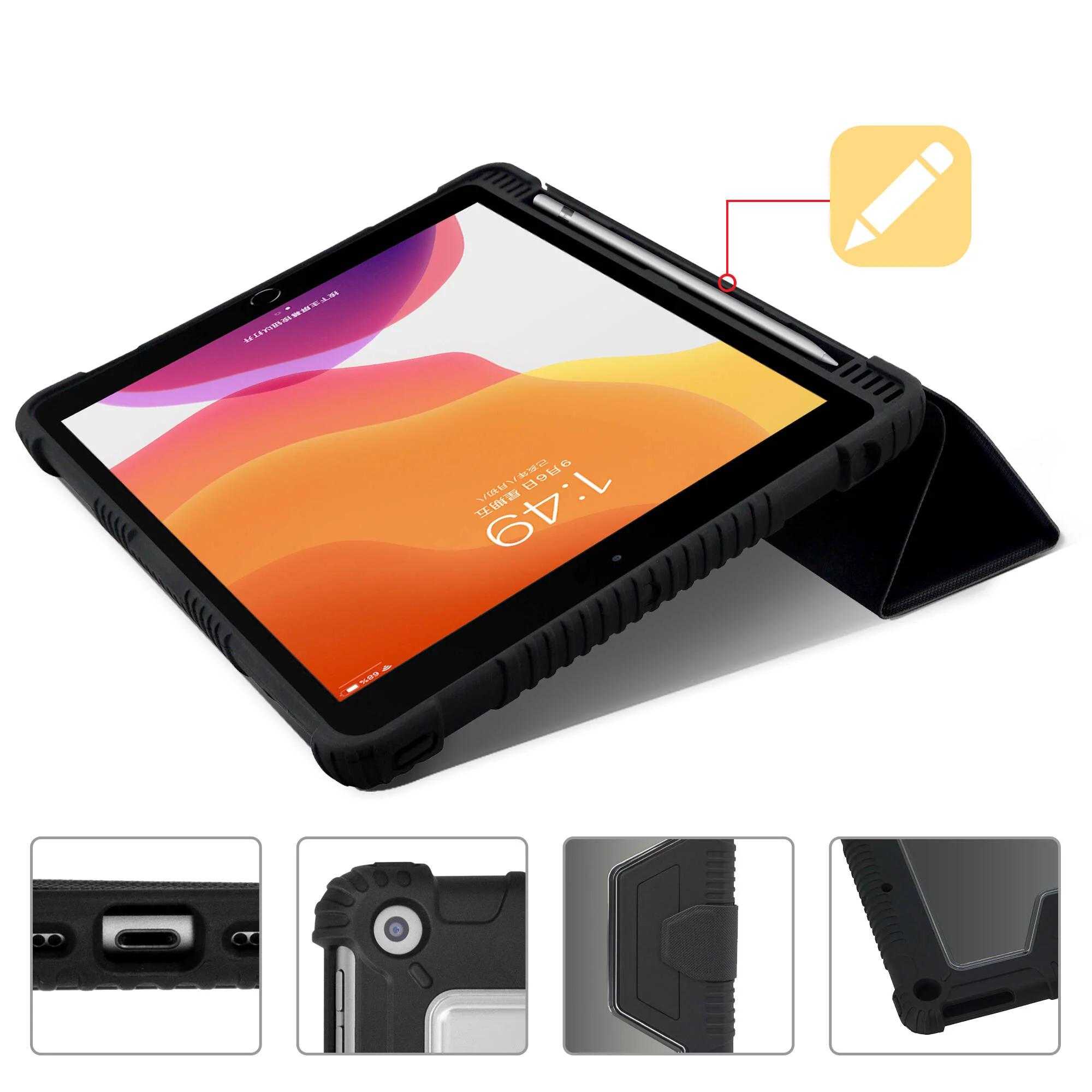 TechProtectus Protective Folio Case for iPad 10.2" 7th, 8th, and 9th Generation - Image 3