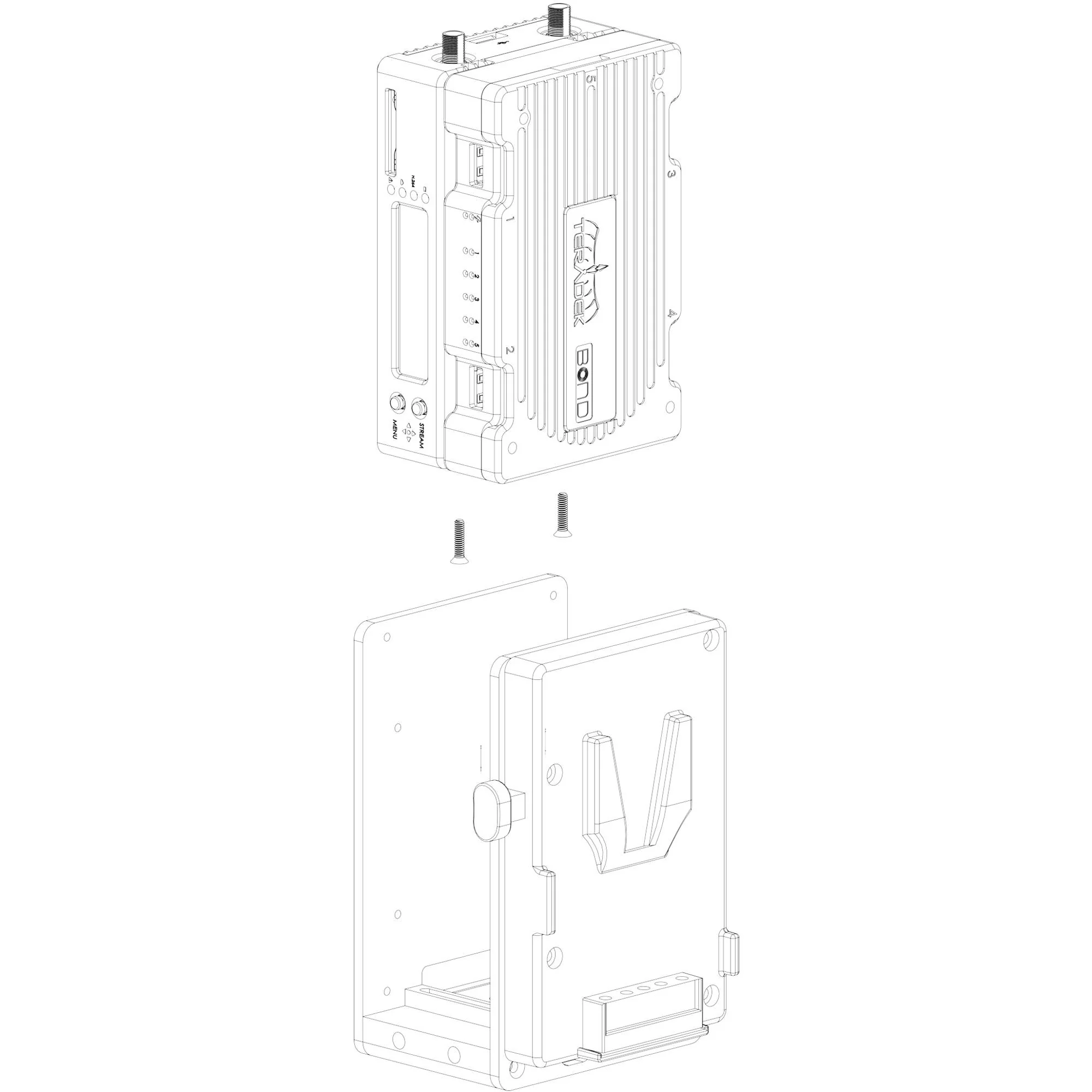 Teradek Dual 14.4V V-Mount Battery Plate for Bond & Cube 600/700 Series - Image 6