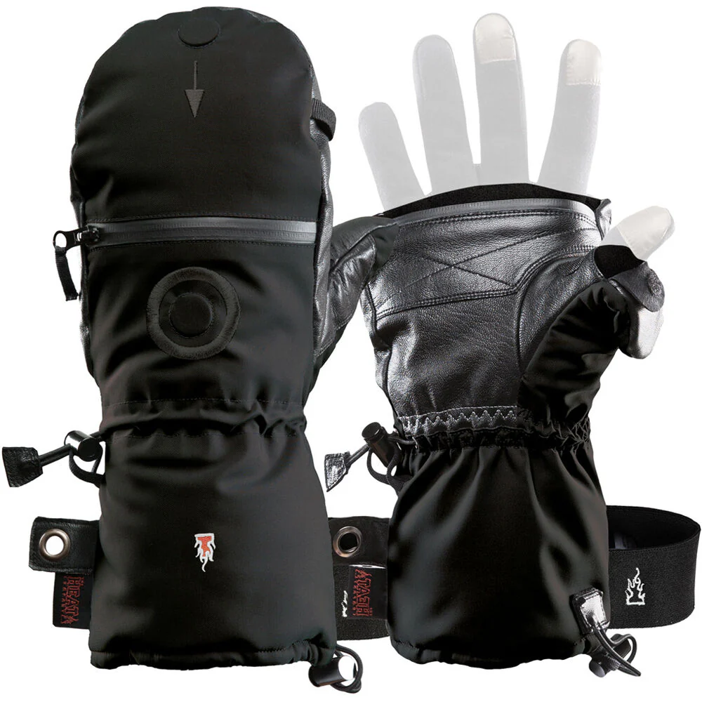 The Heat Company Shell Mittens (Size 6-7, Black) - Image 2