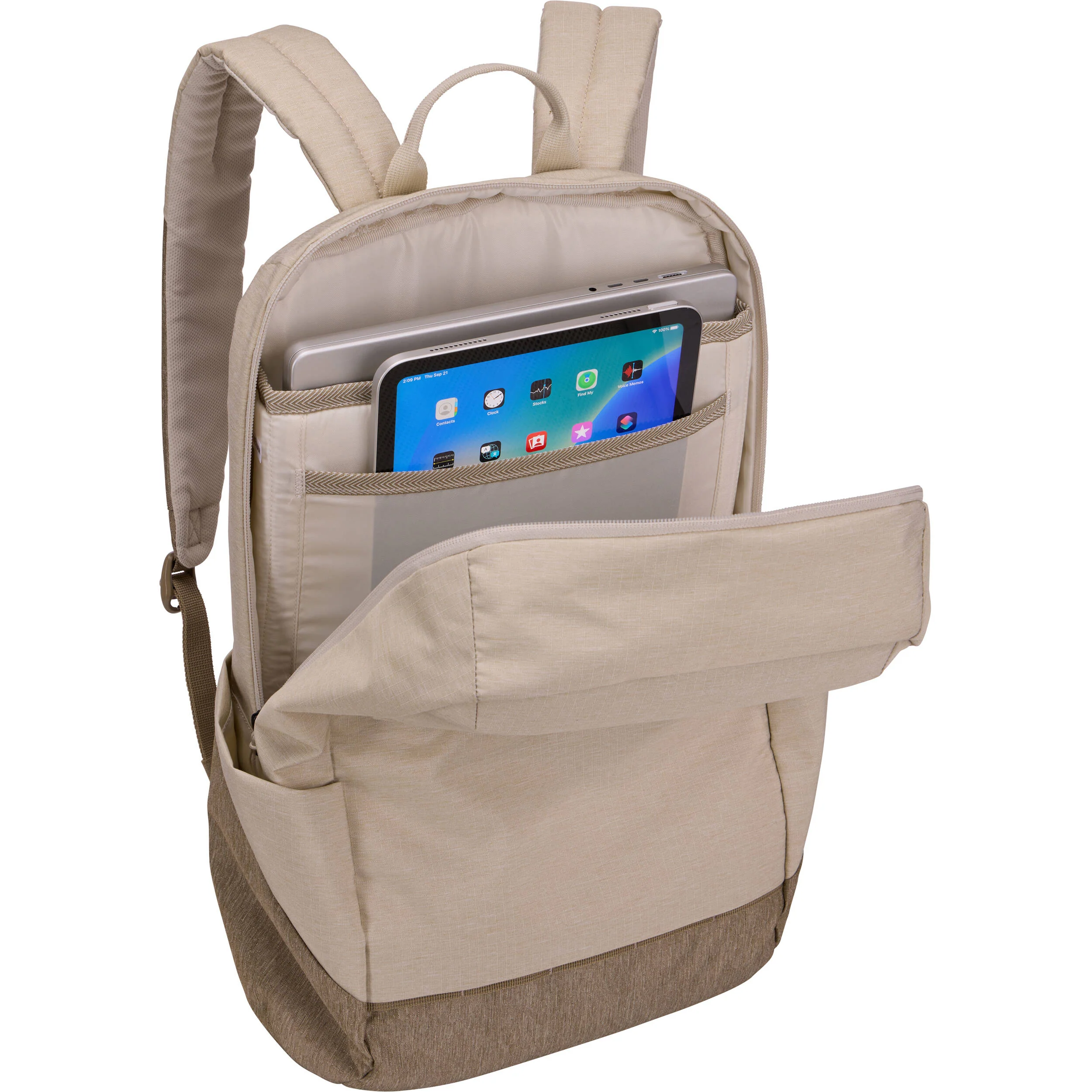 Thule Lithos Backpack (Pelican Gray/Faded Khaki, 20L) - Image 5