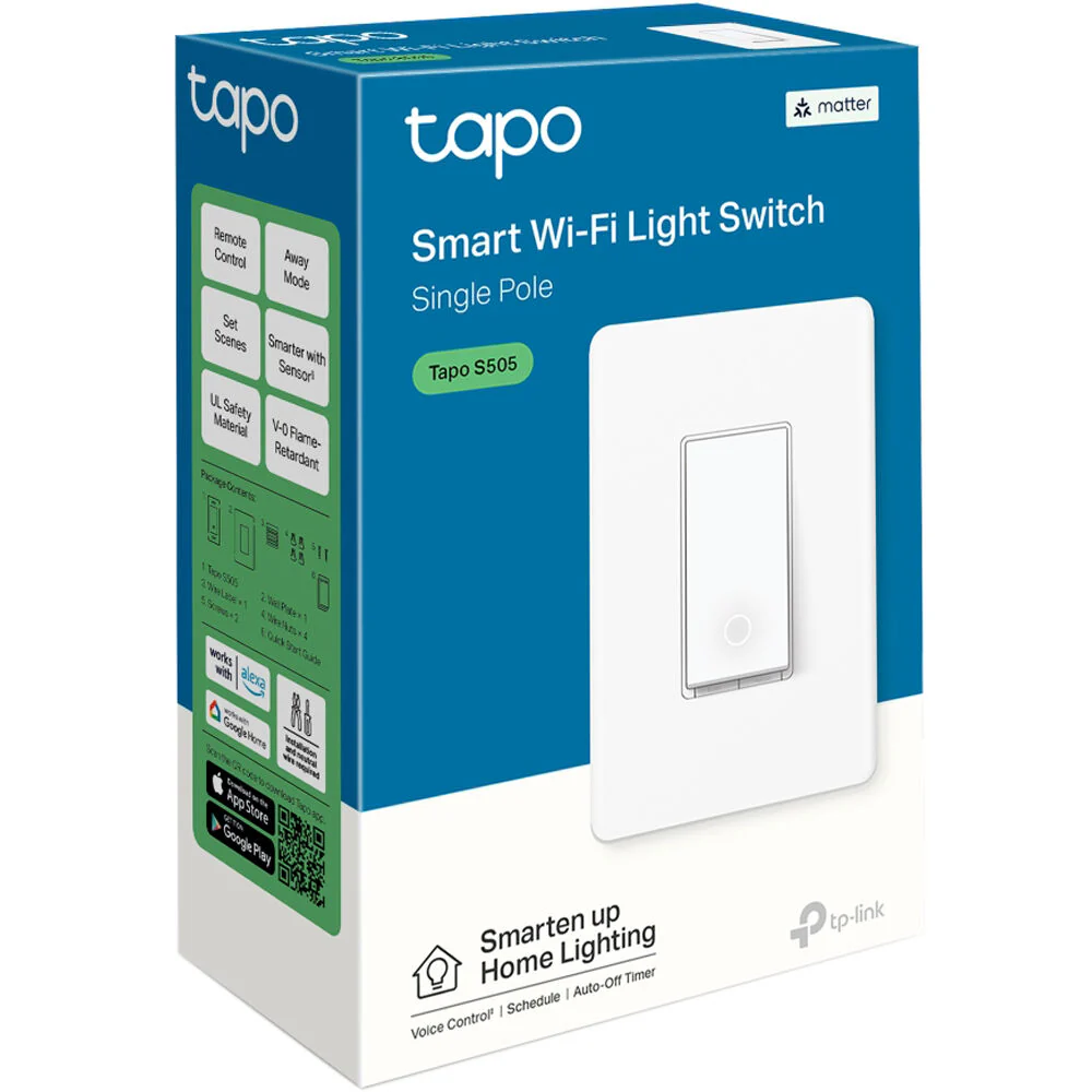 TP-Link Tapo S505 Smart Wi-Fi Light Switch (Matter, 2-Pack) - Image 5