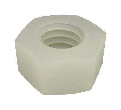 TR FASTENINGS RP0000381428 Hex Nut, Nylon 6.6 (Polyamide 6.6), M6 x 1, Pack of 100