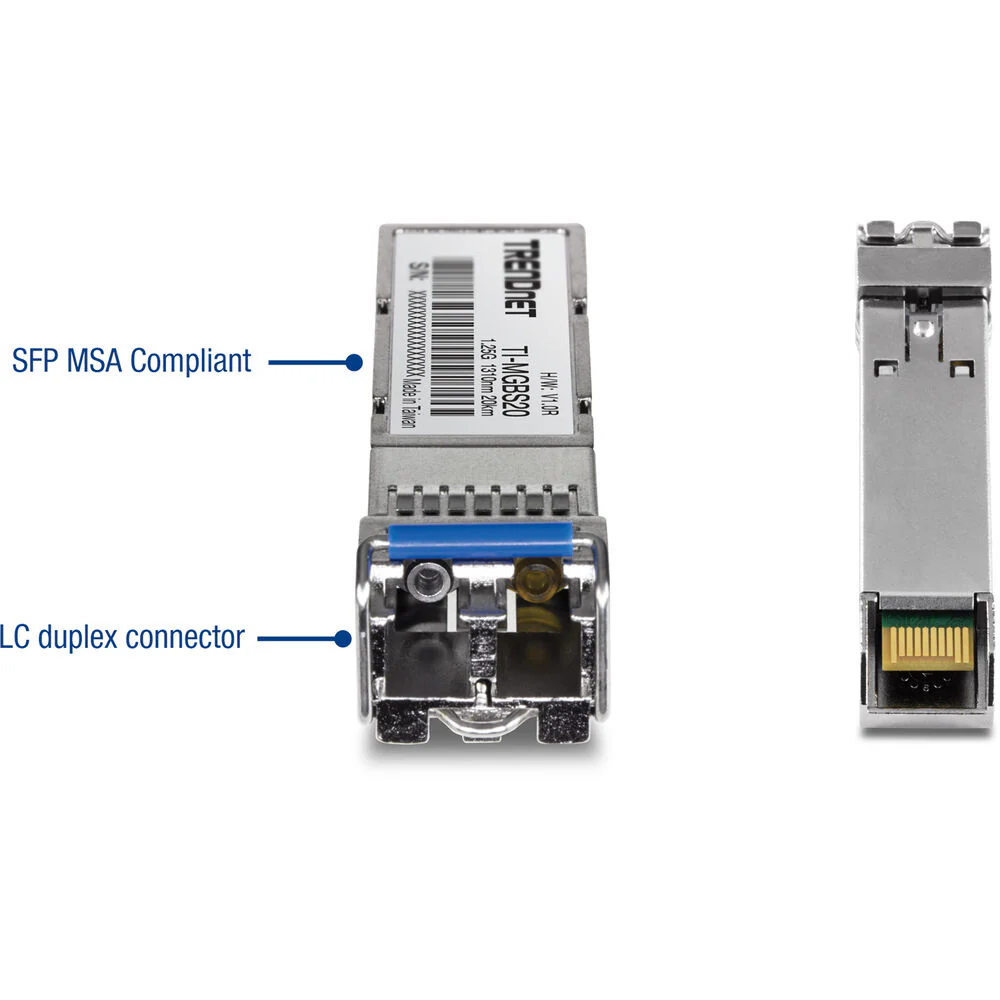 TRENDnet TI-MGBS20 Gigabit SFP Single-Mode LC Industrial Transceiver - Image 5
