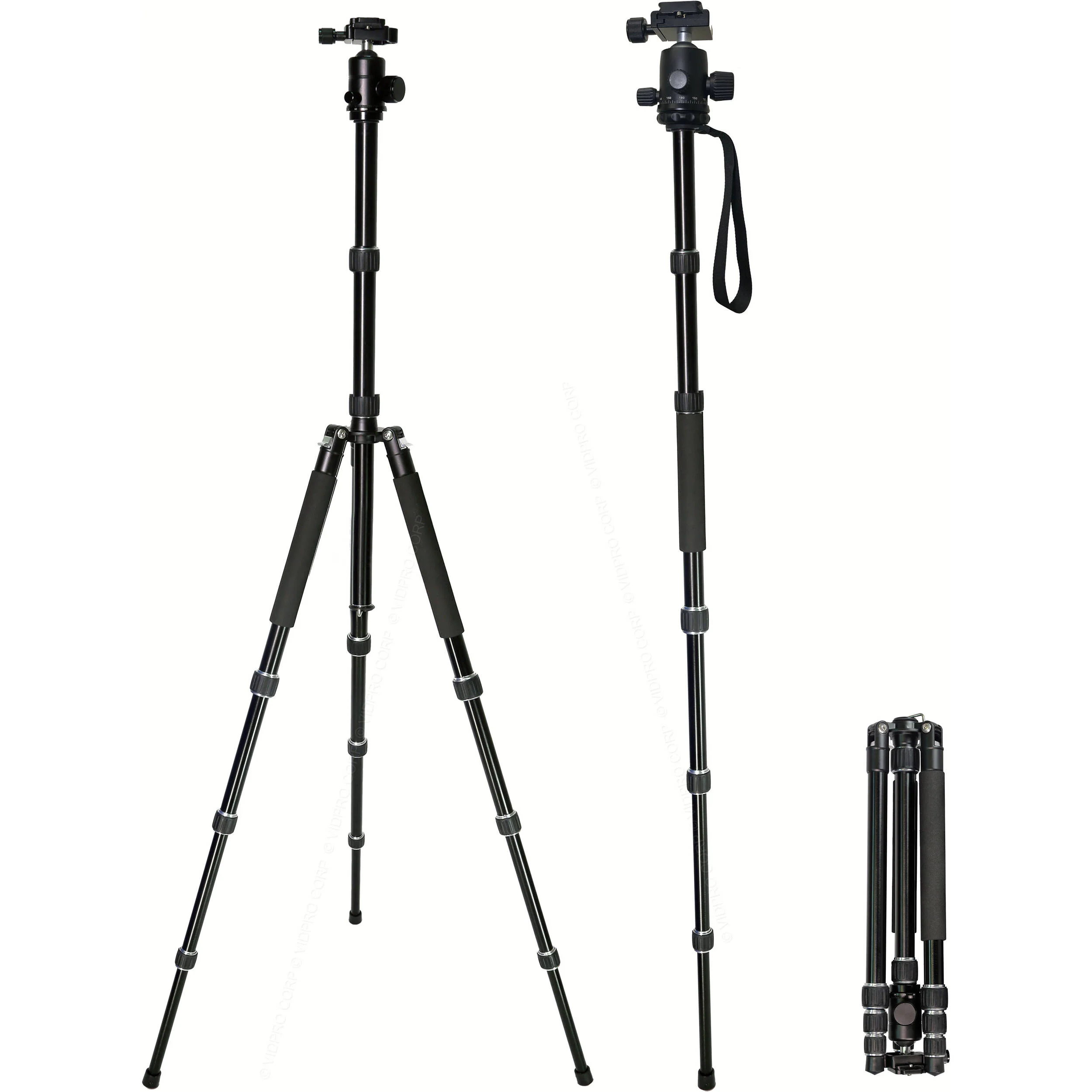 Vidpro AT-77 VentureMaxx Professional 77" Aluminum Travel Tripod with Ball Head - Image 2