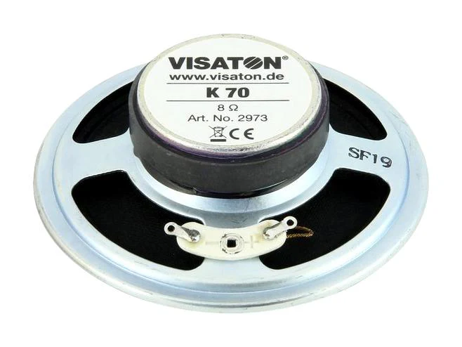 Visaton K 70 8 OHM K OHM Speaker Full Range 2 W ohm 170 Hz to 20 kHz Bare Mount - Image 2