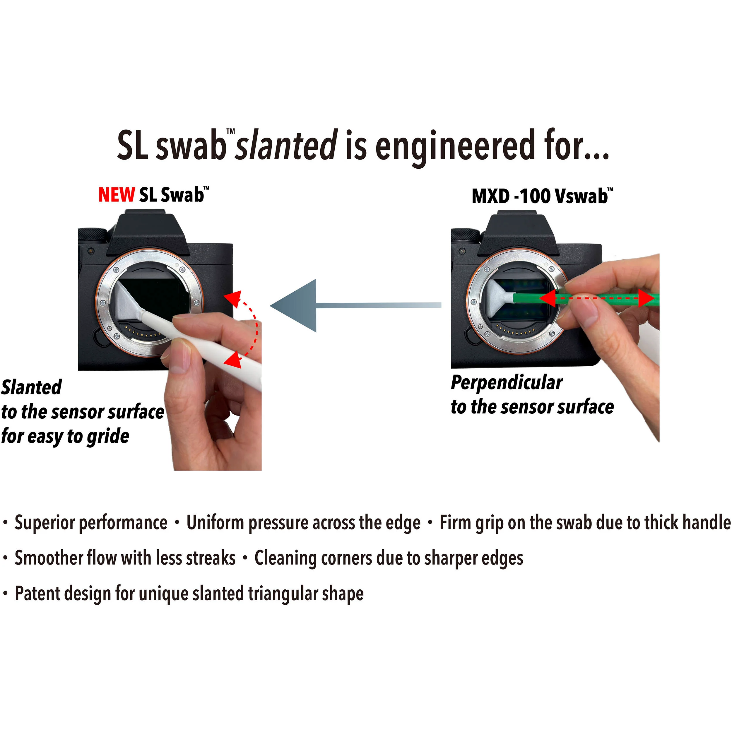 VisibleDust SL Swab Firm Grip Sensor Cleaning Swab (Eggplant, 1.0x 24mm, 50-Pack) - Image 5