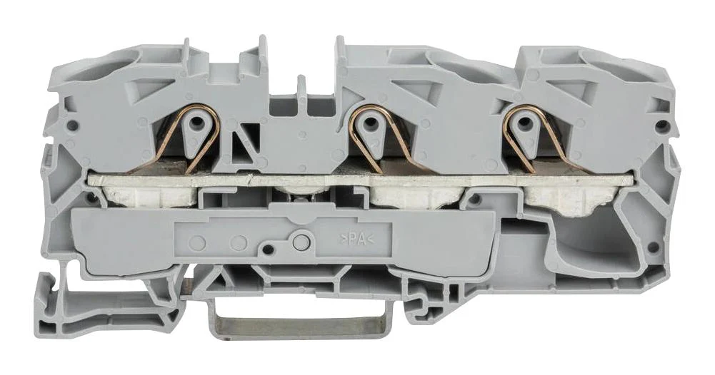 WAGO 2016-1301 DIN Rail Mount Terminal Block, 3 Ways, 20 AWG, 4 AWG, 16 mm², Clamp, 76 A
