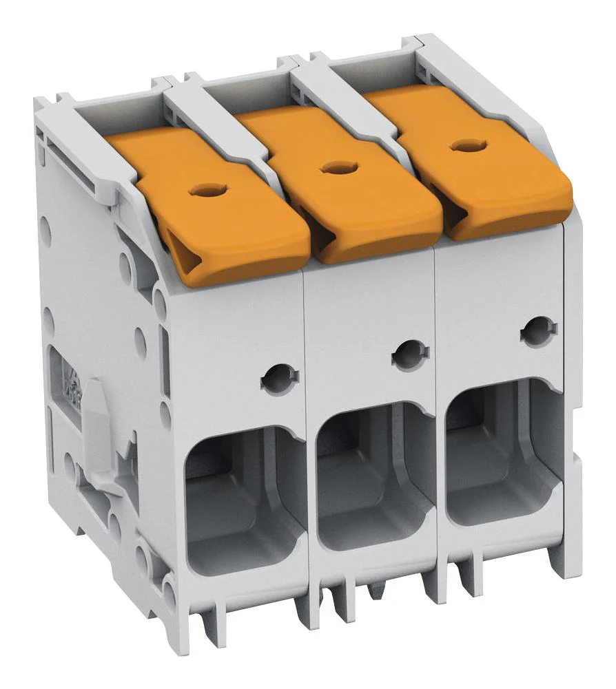 Wago 2616-1104/020-000 Wire-To-Board Terminal Block 10 mm 4 Ways 18 AWG 16 mm² Push In Lock