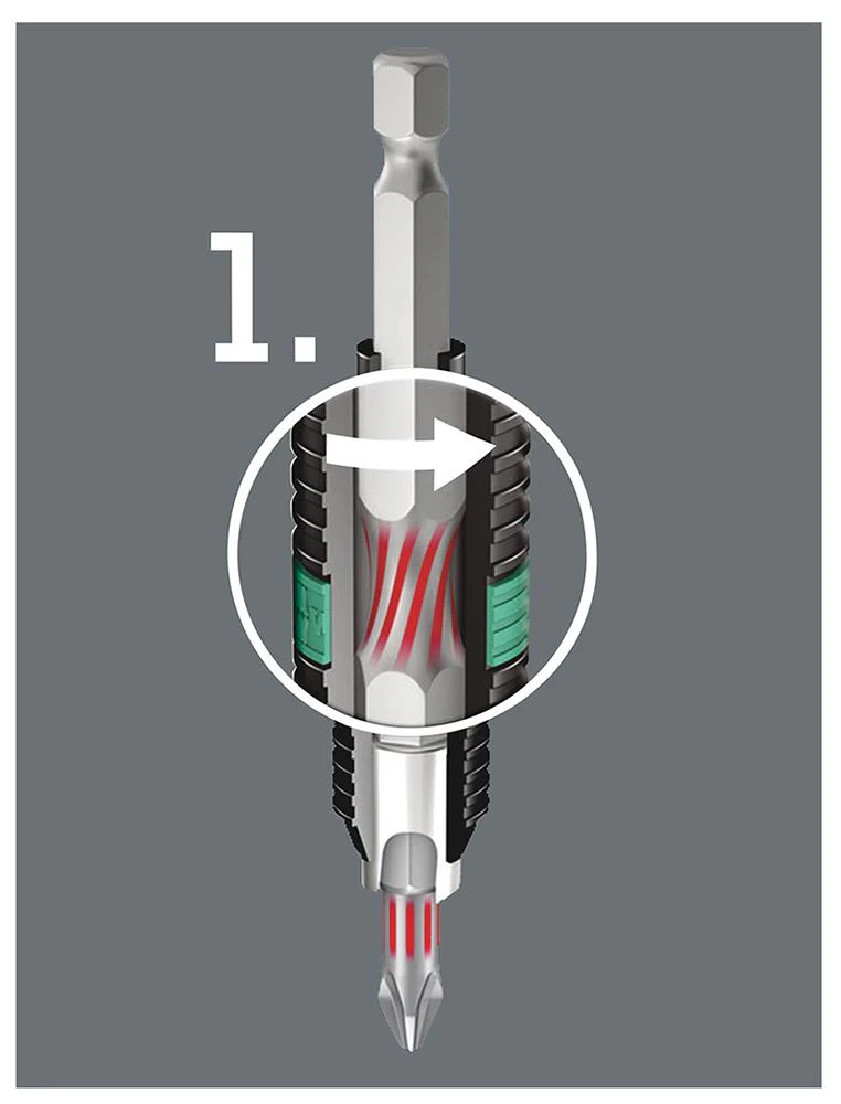 Wera 05056712001 Hex Driver Bit Pozidriv PZ2 25 mm Overall - Image 5