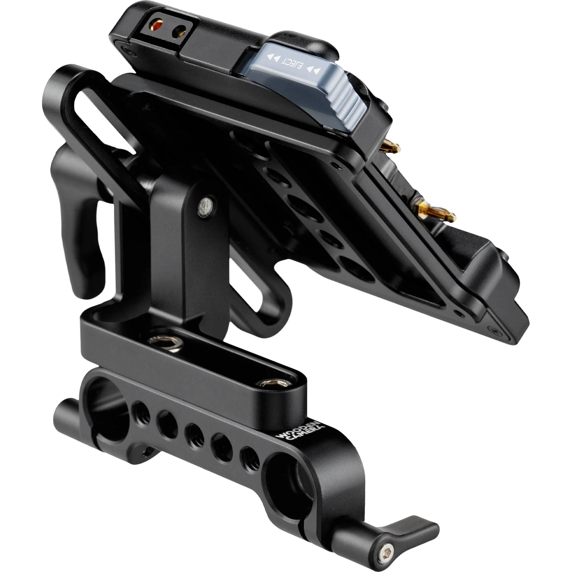 Wooden Camera Micro Battery Slide Plate with Dual 15mm Rod Clamp (Gold Mount) - Image 2