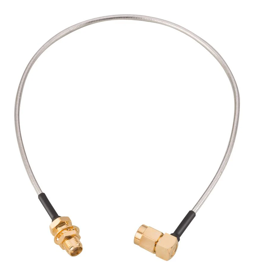 Wurth Elektronik 65503603215308 RF / Coaxial Cable Assembly 90° SMA Plug to Bulkhead Jack 0.085 Hand Formable 50 ohm 6 "