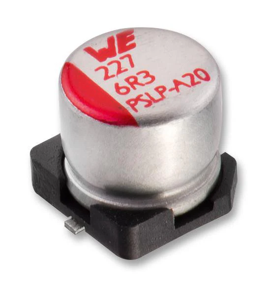 WURTH ELEKTRONIK 875105245015 Capacitor, 330 µF, 10 V, WCAP-PSLP Series, Radial Can - SMD, 0.02 ohm, 2000 hours @ 105°C