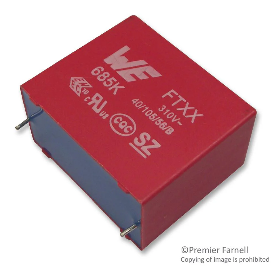 WURTH ELEKTRONIK 890334023025CS Film Capacitor, 0.15 �F, 310 V, PP (Polypropylene), � 10%, WCAP-FTXX Series