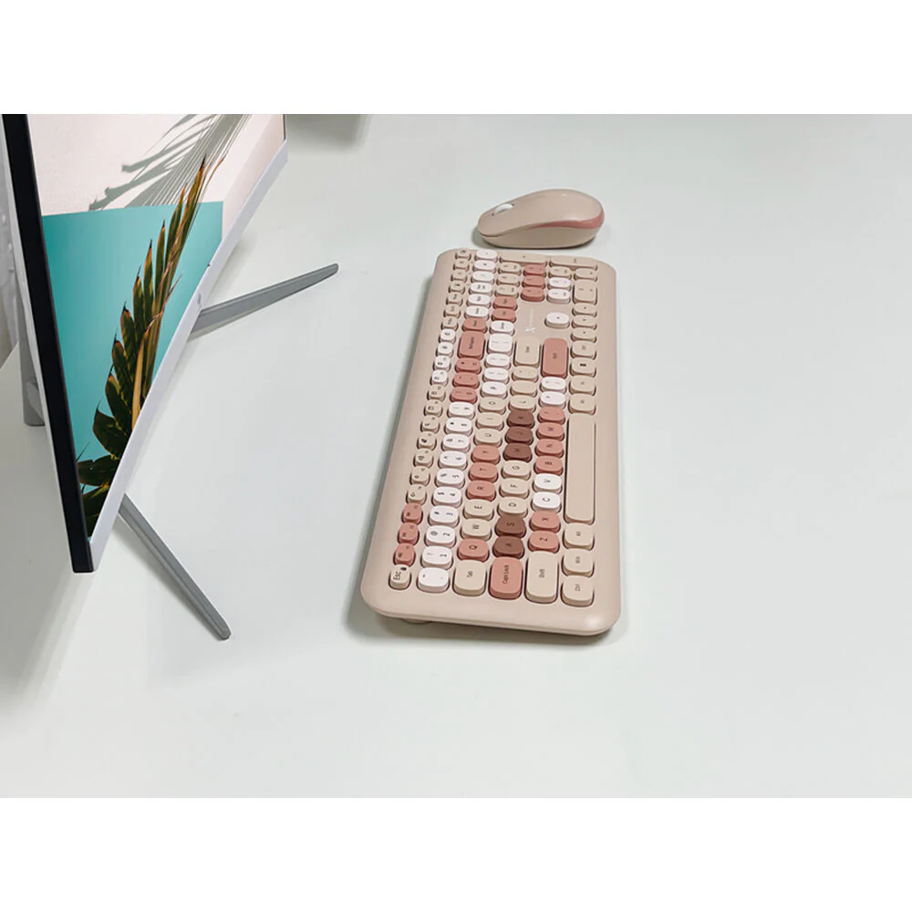 X9 Performance 110-Key RF Wireless Colorful Keyboard and Mouse Combo for PC (Brown) - Image 7