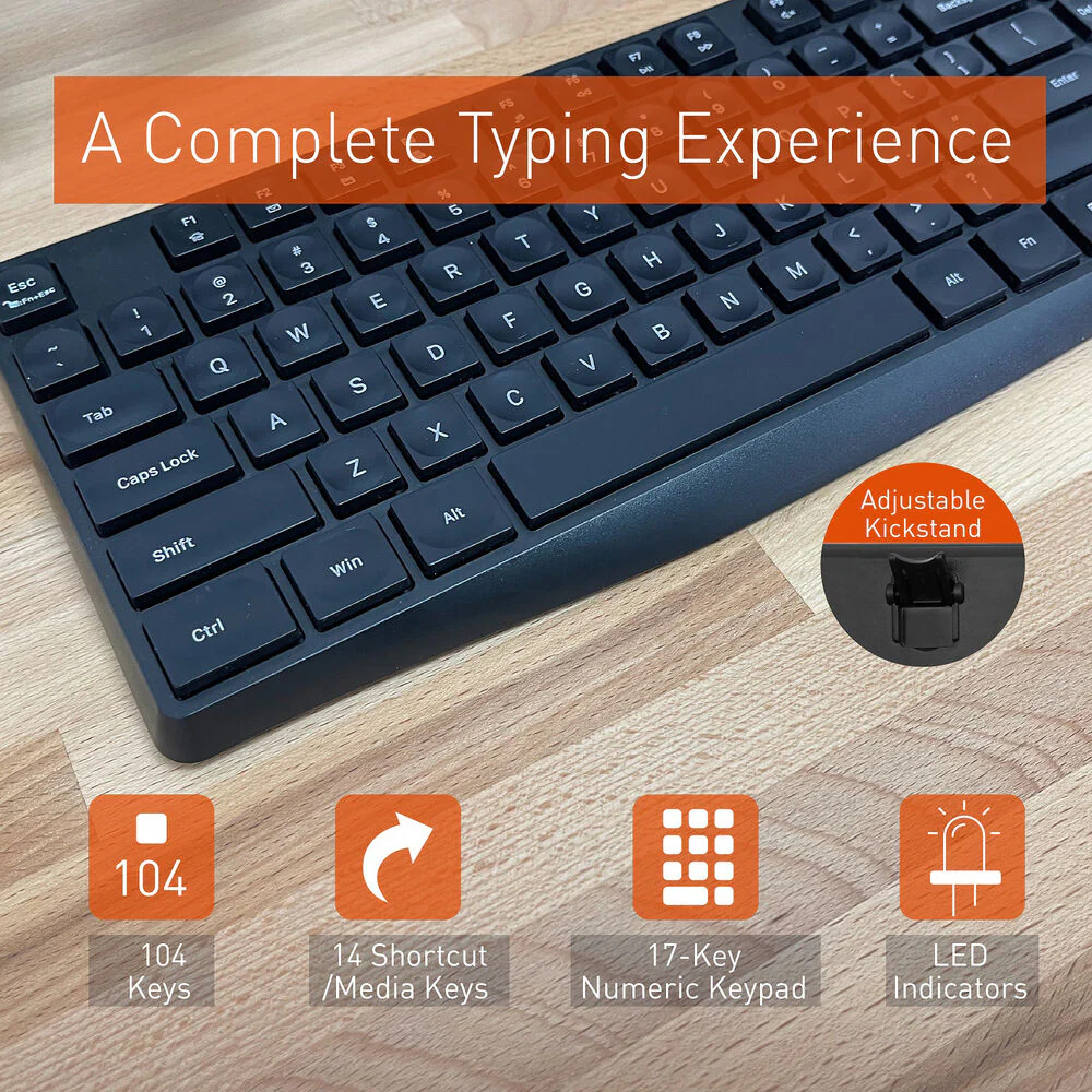 X9 Performance Full-Size USB Keyboard and Mouse with Mouse Pad for Windows - Image 5