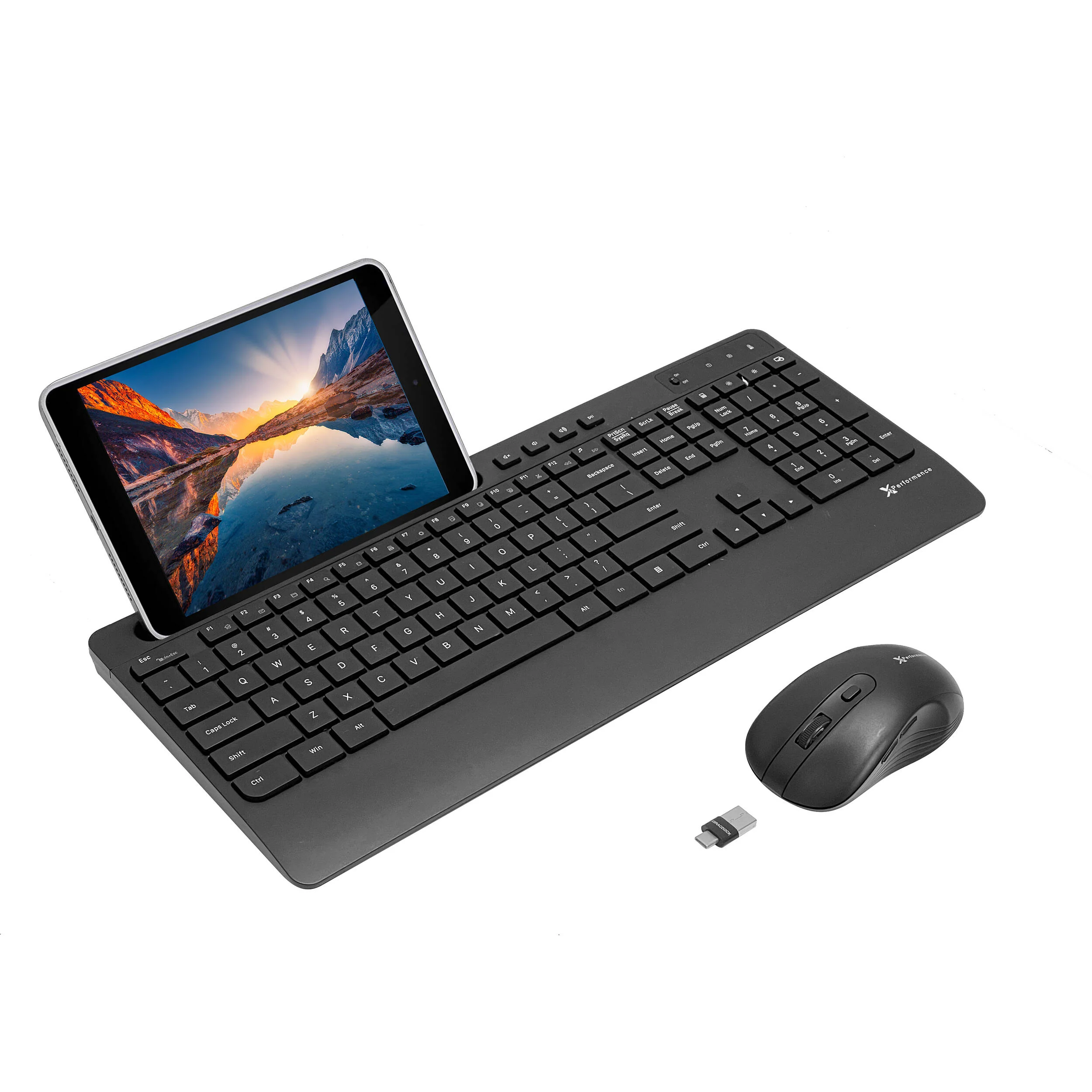 X9 Performance RF Wireless A+C Adapter Keyboard & Mouse Combo with Dock Slot - Image 7