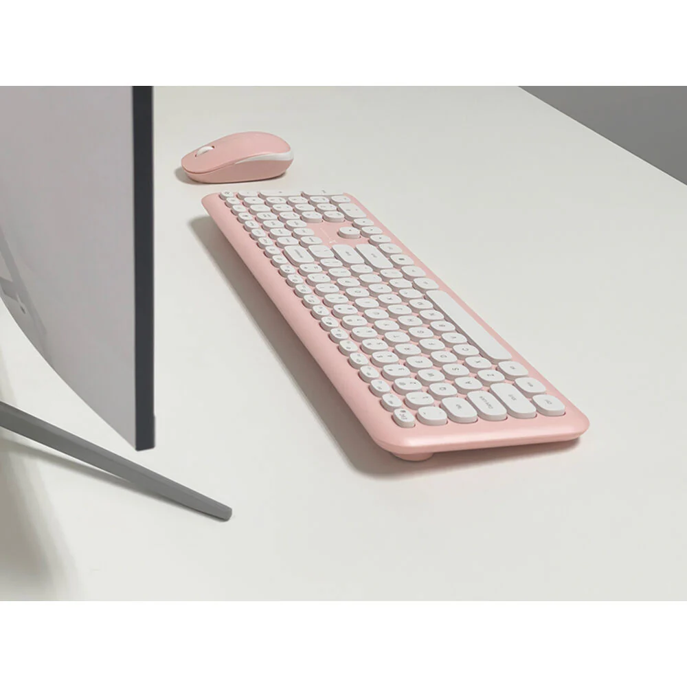 X9 Performance Rf Wireless Colorful Keyboard and Mouse Combo (Pink & White) - Image 3