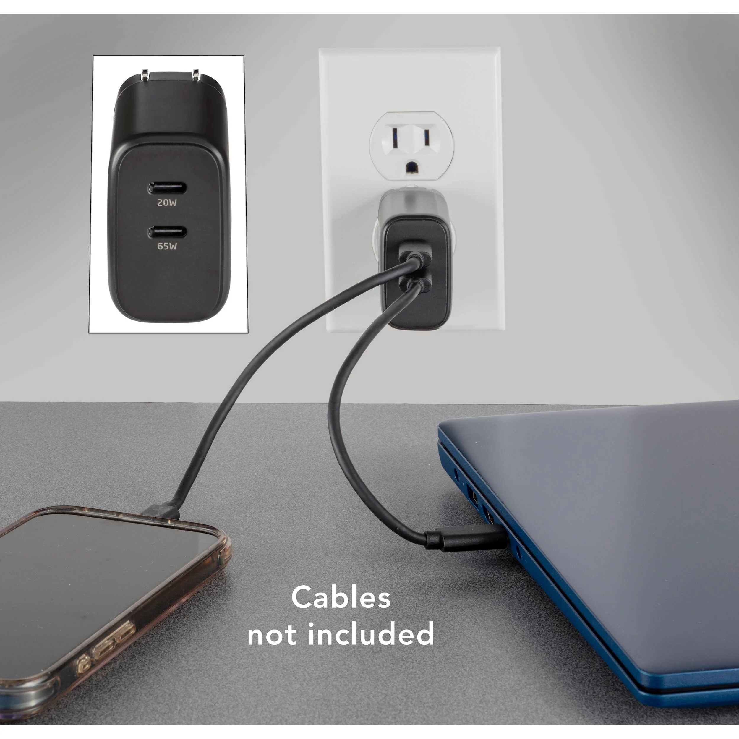 Xcellon PDG-265 2-Port GaN USB-C Charger (65W) - Image 4