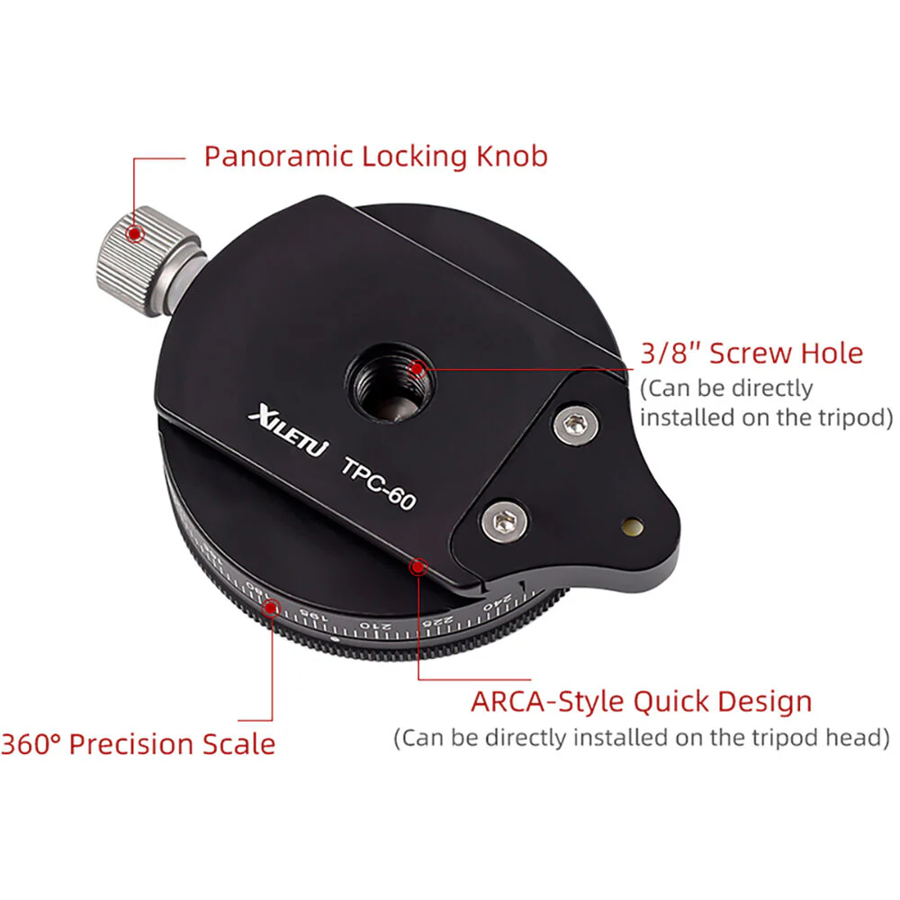 XILETU TPC-60 Arca-Type Panoramic Base - Image 3