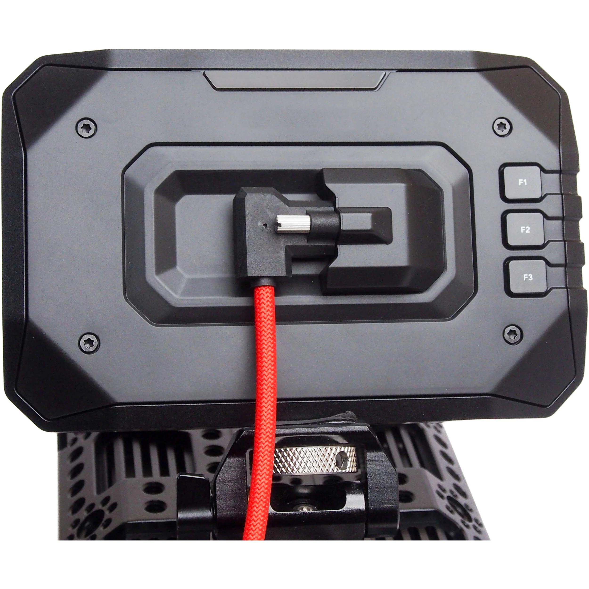 XLCS Designs Locking USB-C Right-Angle to Right-Angle EVF Cable for PYXIS 6K (19.7", Red) - Image 5