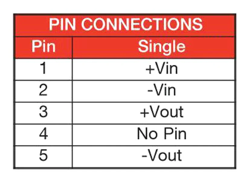 XP POWER JCK3024S05 Isolated Through Hole DC/DC Converter, 2:1 Input, ITE, 2:1, 30 W, 1 Output, 5 V, 6 A - Image 2