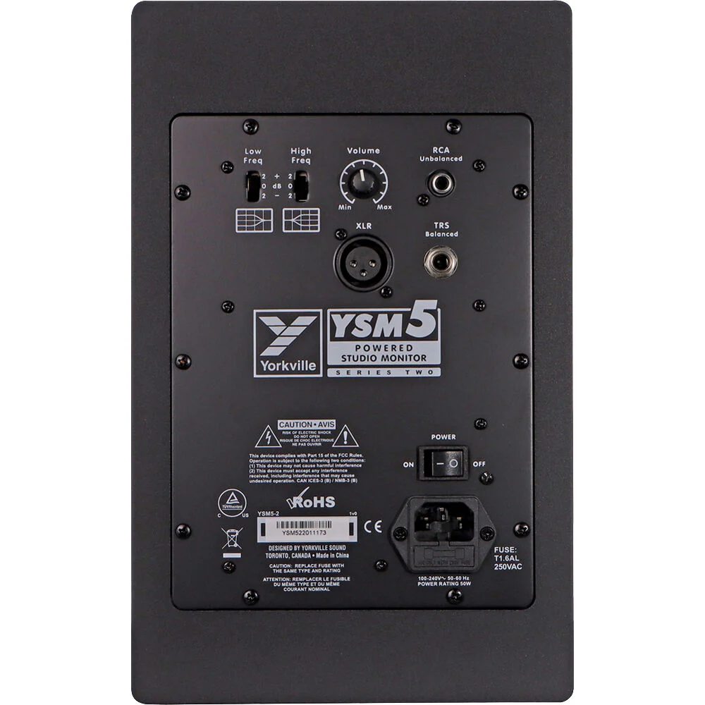 Yorkville Sound YSM5-2 Powered 50W 5" Studio Monitor (Single, Black) - Image 4