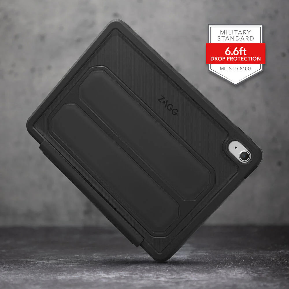 ZAGG Rugged Book Wireless Keyboard & Case for 10.9" Apple iPad 10th Gen (Black) - Image 5