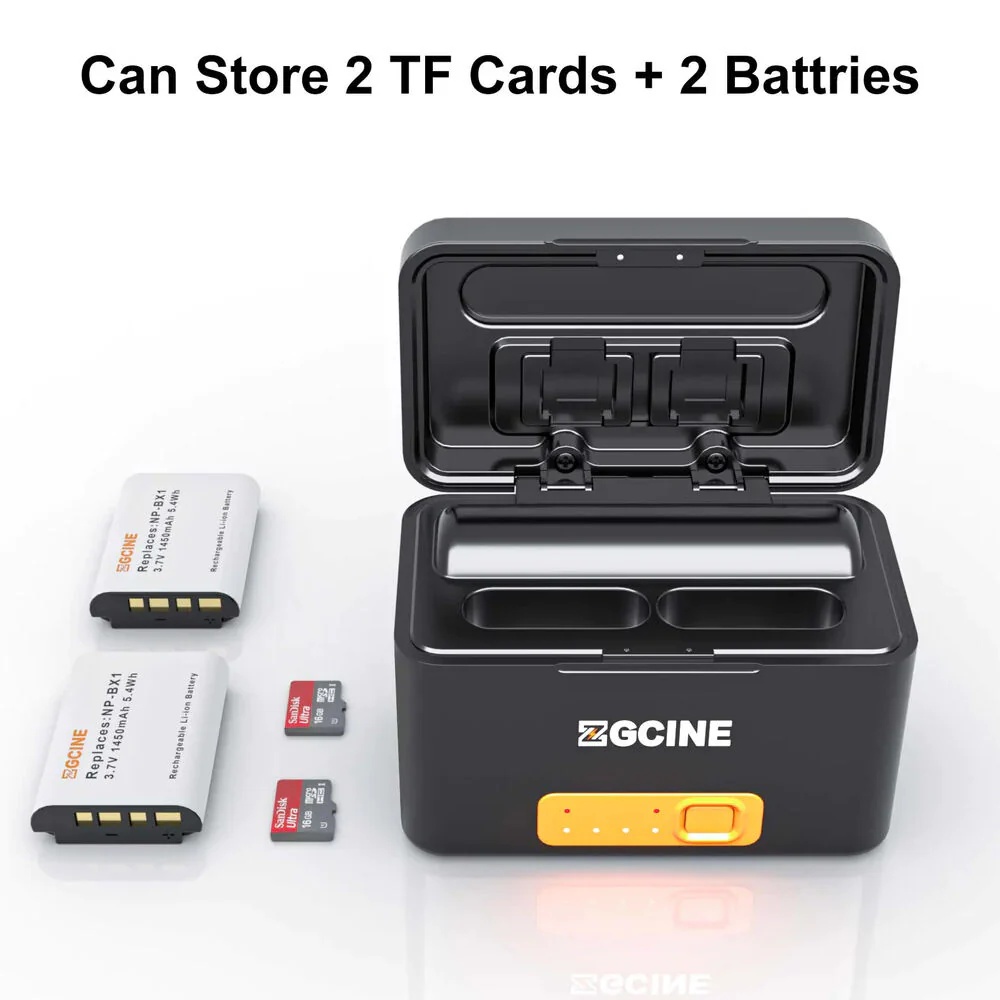 ZGCINE Charging Case for Sony NP-BX1 Battery with 2-Charging Slots - Image 2