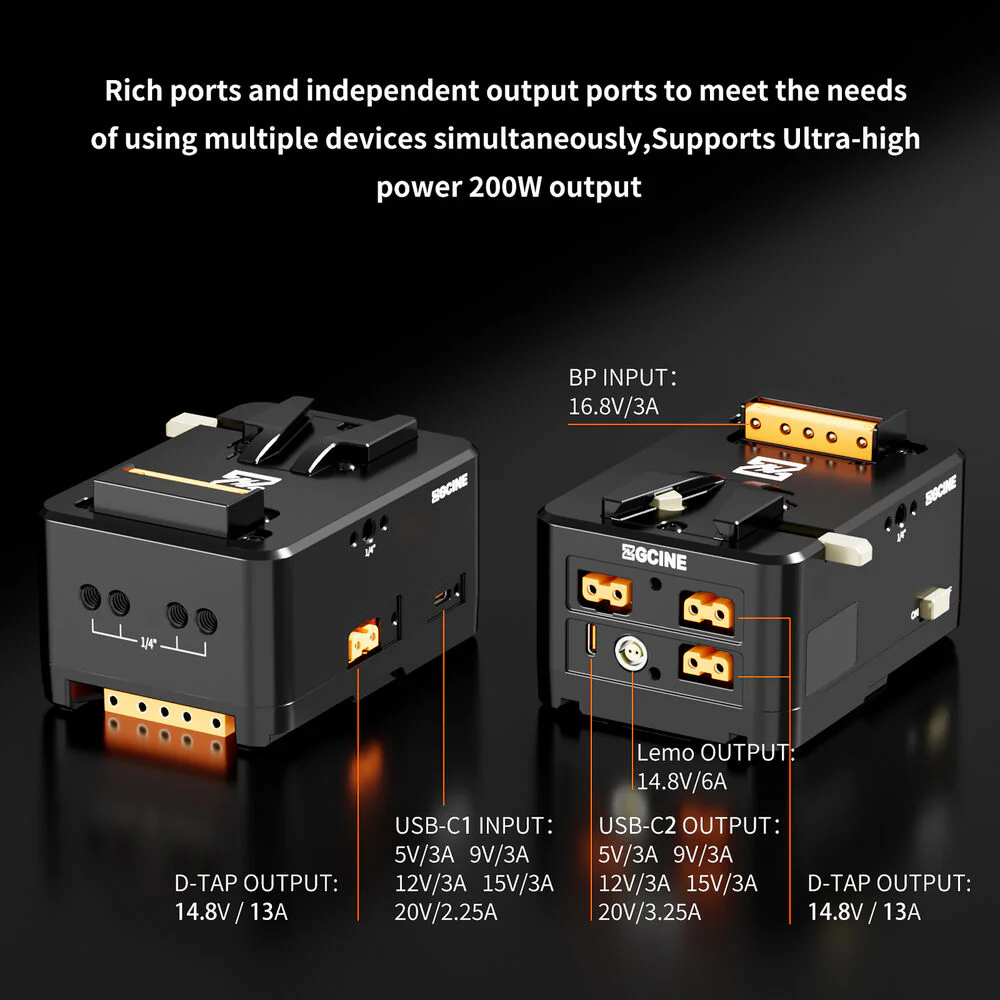 ZGCINE VM-HS1 Hot-Swap V-Mount Battery Plate (Orange) - Image 6